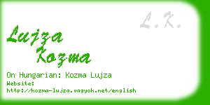 lujza kozma business card